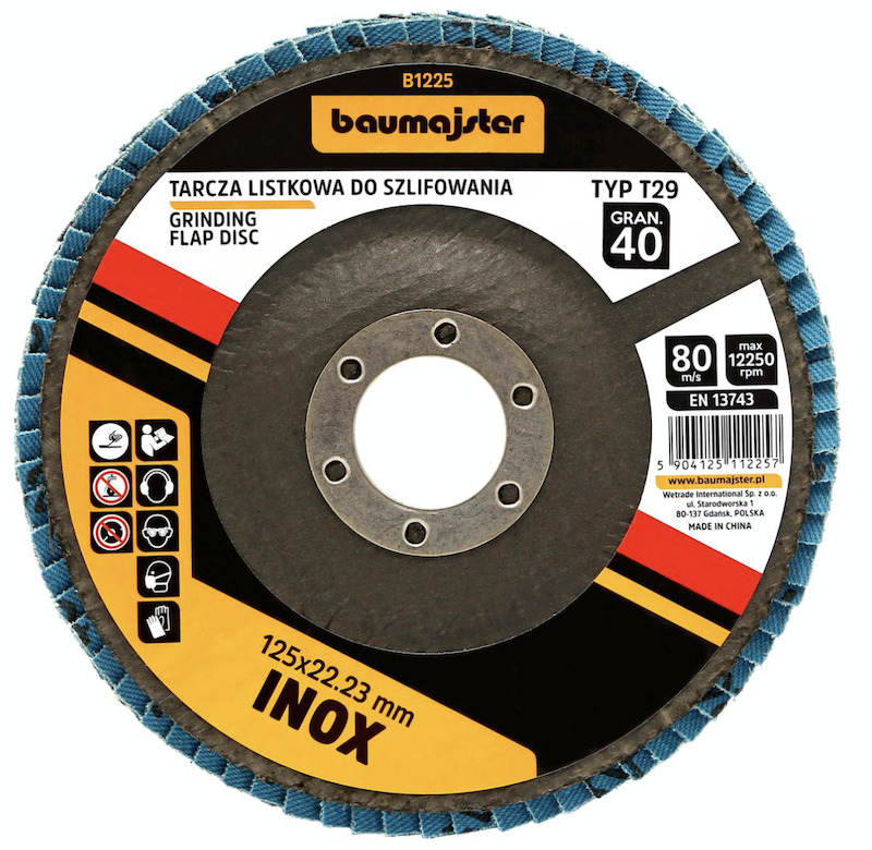 Baumajster Vēdekļveida metāla slīpēšanas disks 125mm