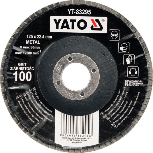 YATO Vēdekļveida slīp. disks D125x22 mm