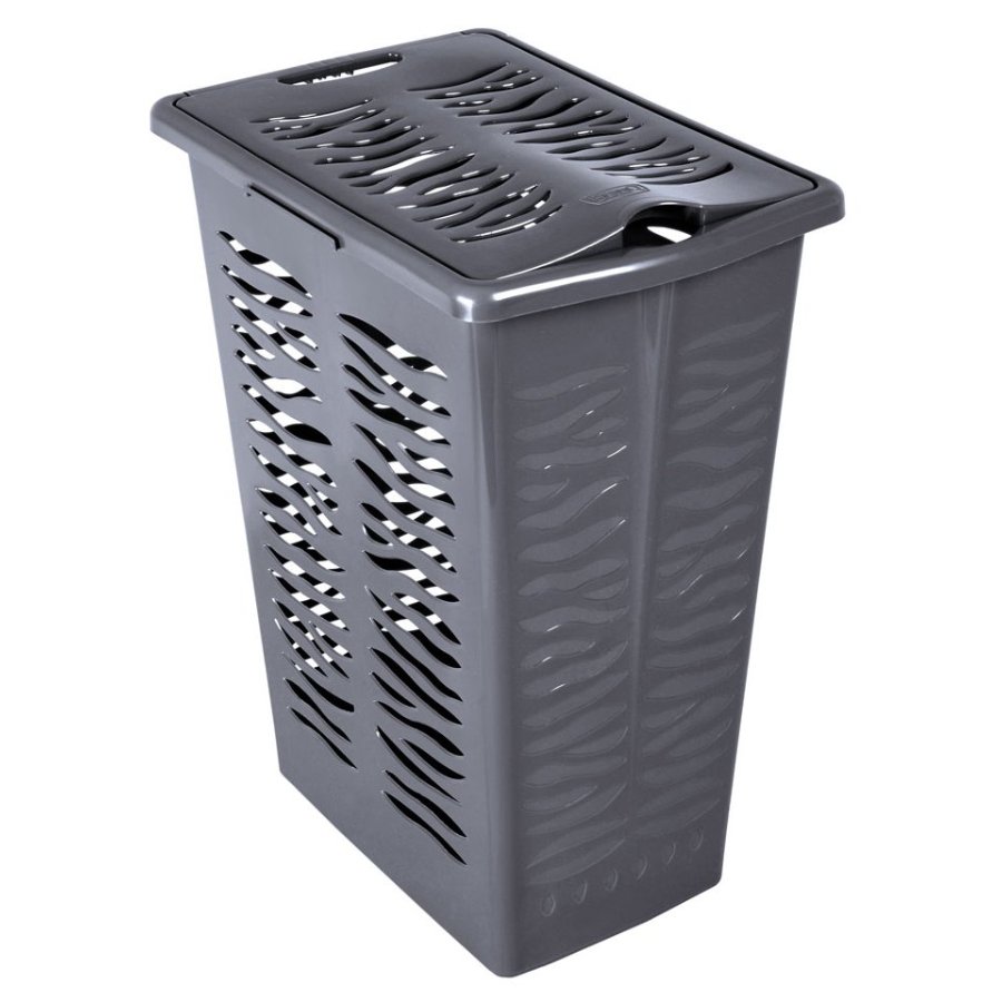 BranQ Veļas grozs 30L Zebra pelēks