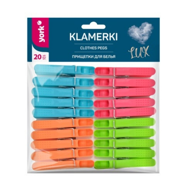 YORK Veļas knaģi LUX 20 gab