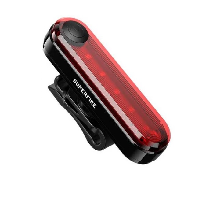 Velosipēda aizmugurējais lukturis, Sarkans, uzlādējams micro