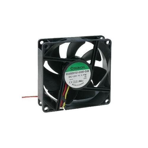 Ventilators 80x80x25mm 12V 69.7m³/h 33dBA