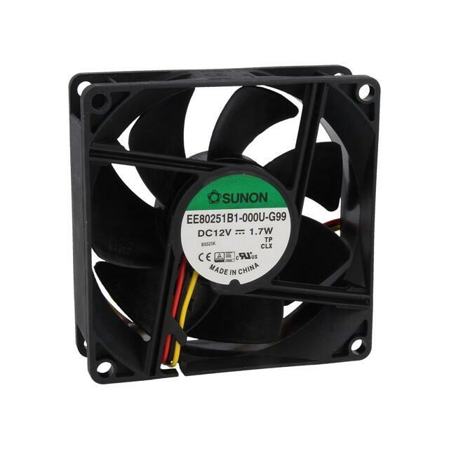 Ventilators   80x80x25mm 12V  F SUNON RoHS
