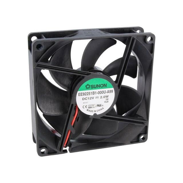Ventilators 92x25mm  12V 87,5m3/h 34dBA