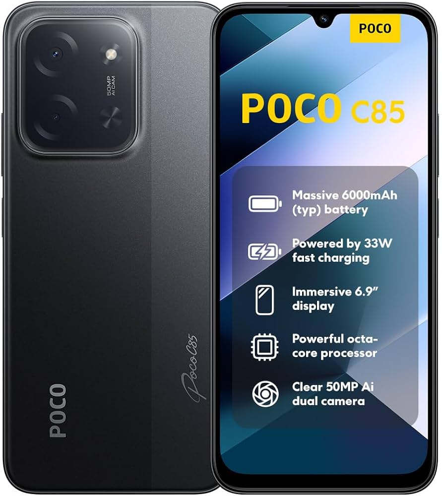 UKNOWN Viedtālrunis Poco C85 6/128GB Black