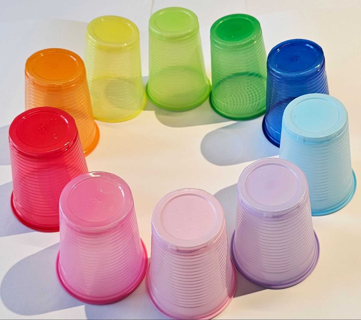 Vienreizlietojamas glāzes 200ml, 100gab., Fuksija |
