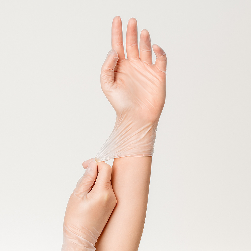 Vinila cimdi Gentle Touch, 24cm, caurspīdīgi