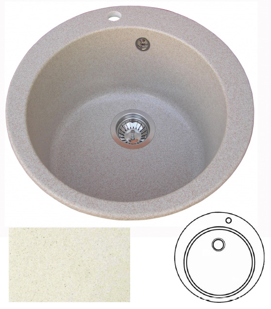 Virtuves izlietne AQUASANITA CLARUS-SR100W 111 Silika