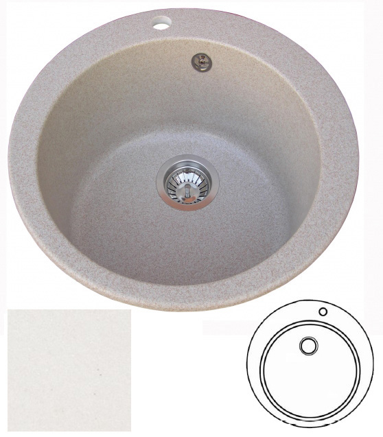 Virtuves izlietne AQUASANITA CLARUS-SR100W 710 alba