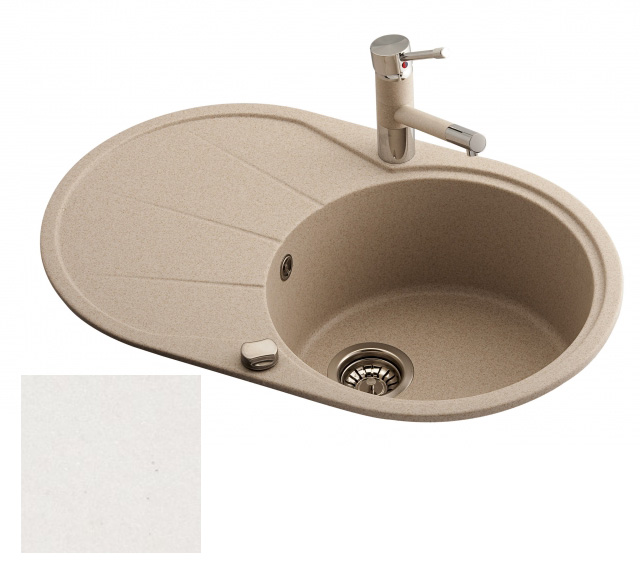 Virtuves izlietne AQUASANITA CLARUS-SR101AW 710 alba