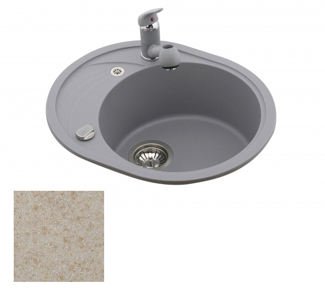 Virtuves izlietne AQUASANITA CLARUS-SR102AW 110 bēša