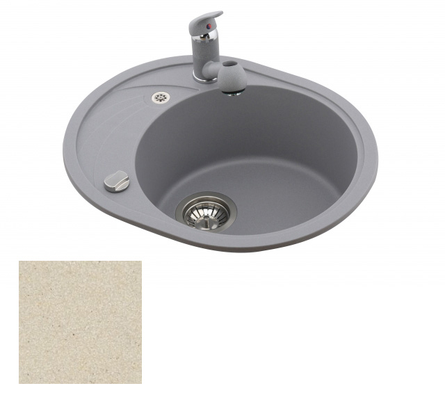Virtuves izlietne AQUASANITA CLARUS-SR102AW 111 silika