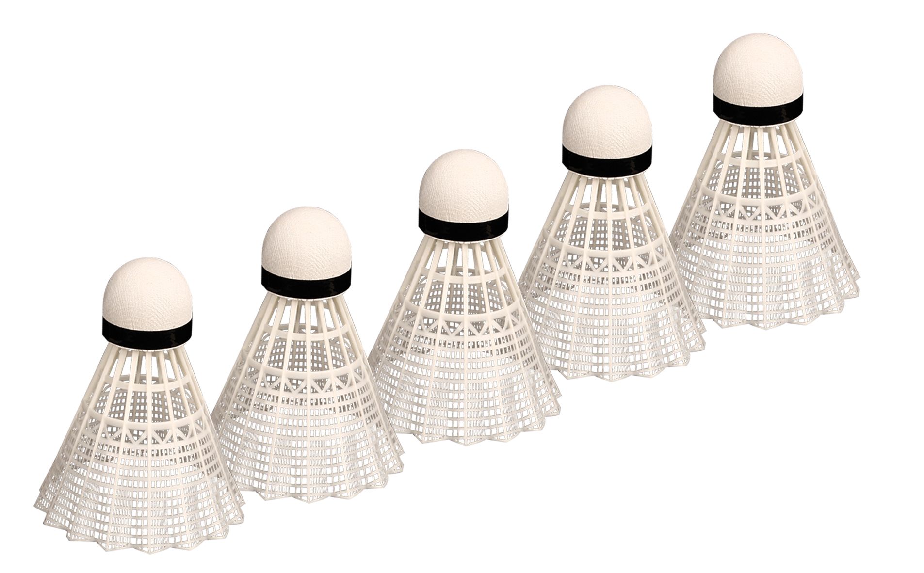 Badminton shuttles AVENTO 46SB 5pcs White/Black