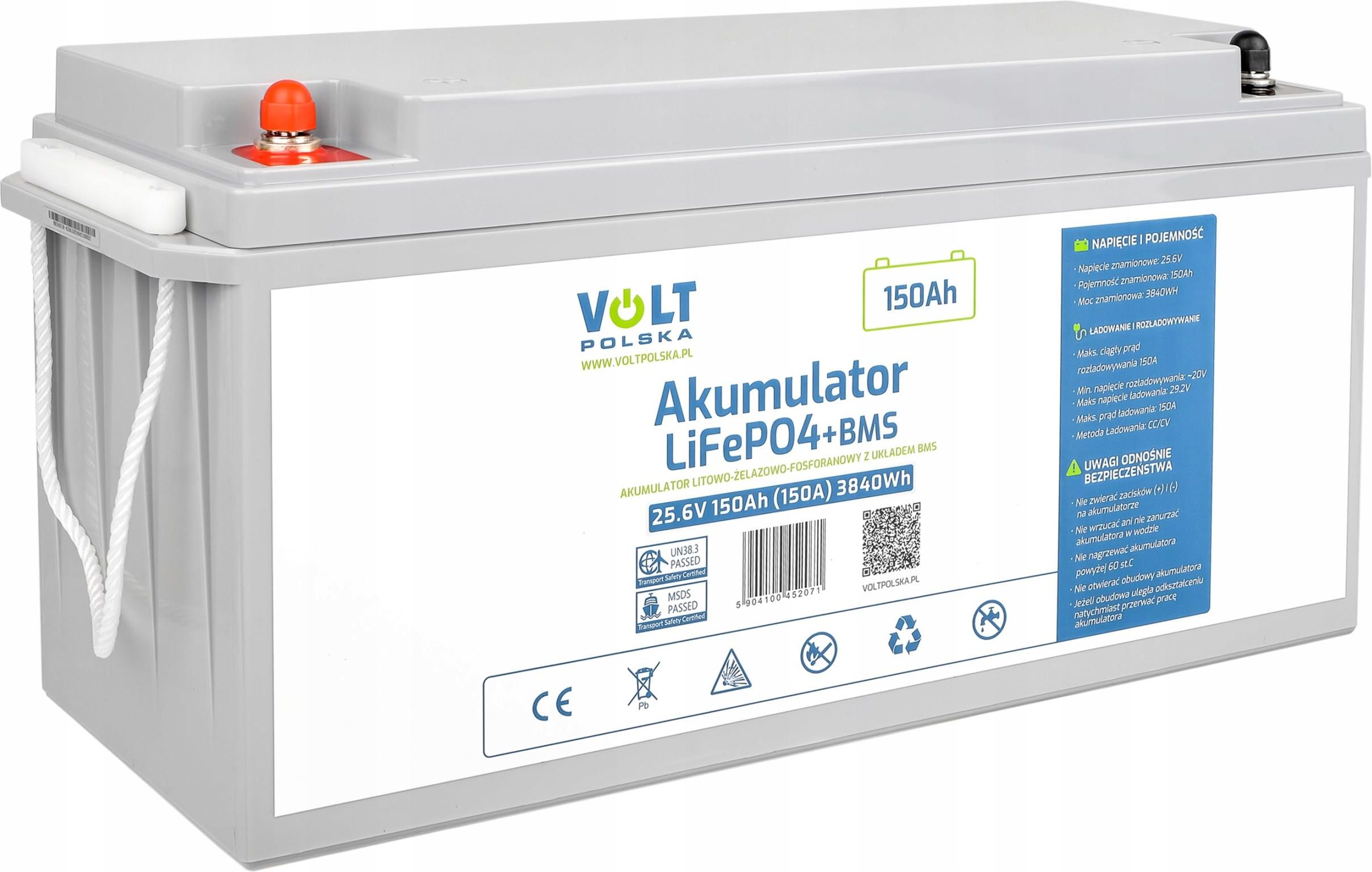 Volt AKUMULATOR VOLT POLSKA LITOWO-ŻELAZOWO-FOSFORANOWY LiFePO4