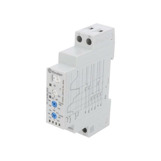 FINDER Voltage monitoring relay; undervoltage,overvoltage