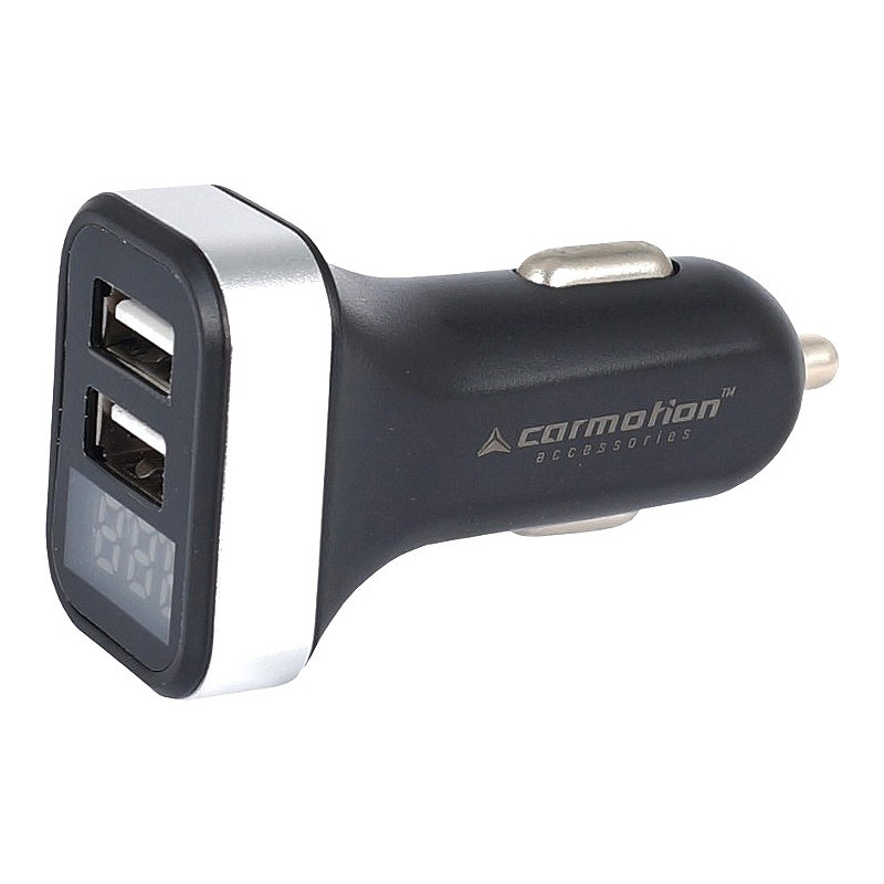 CARMOTION Voltometrs + 2xUSB lādētājs 2