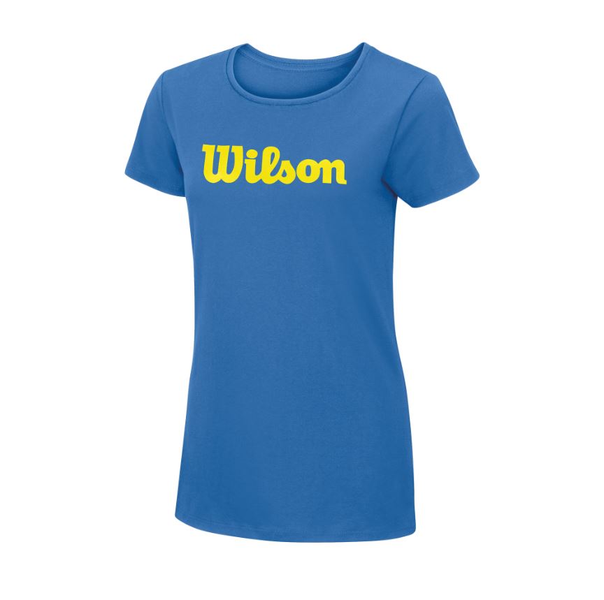 W T-SHIRT SCRIPT COTTON TEE REGATTA
