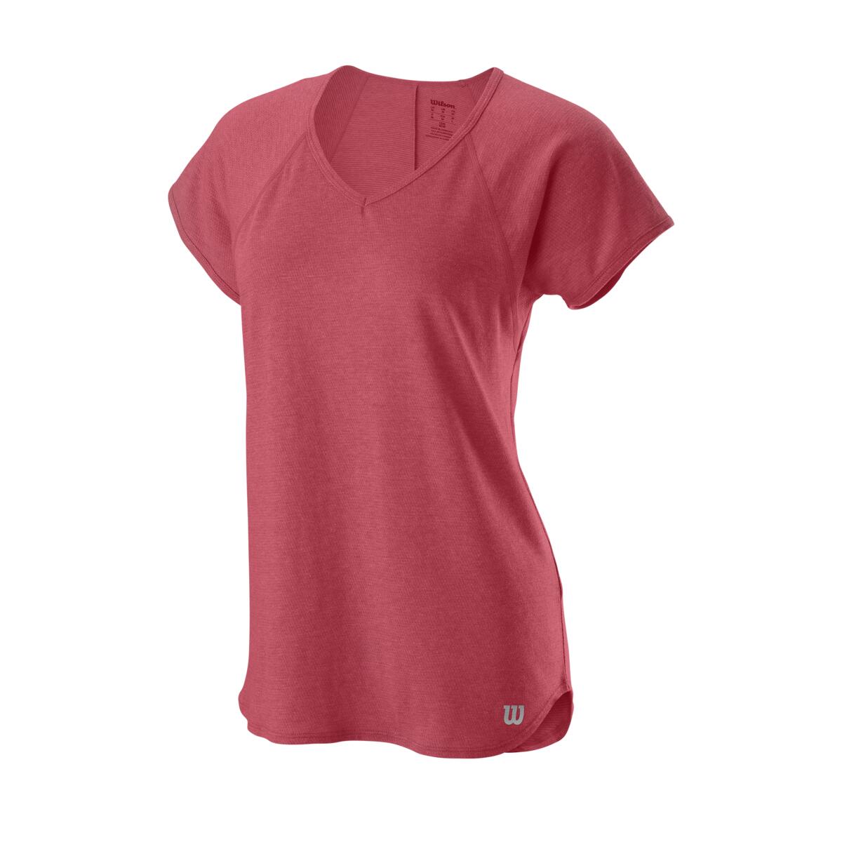 WILSON W TRAINING V-NECK TEE HOLLY