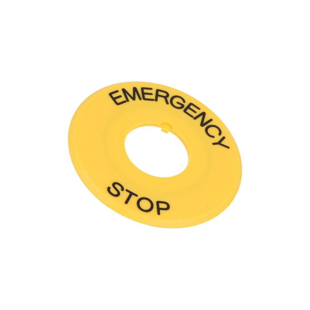 IDEC Warning plate; 16mm; Ømount.hole:
