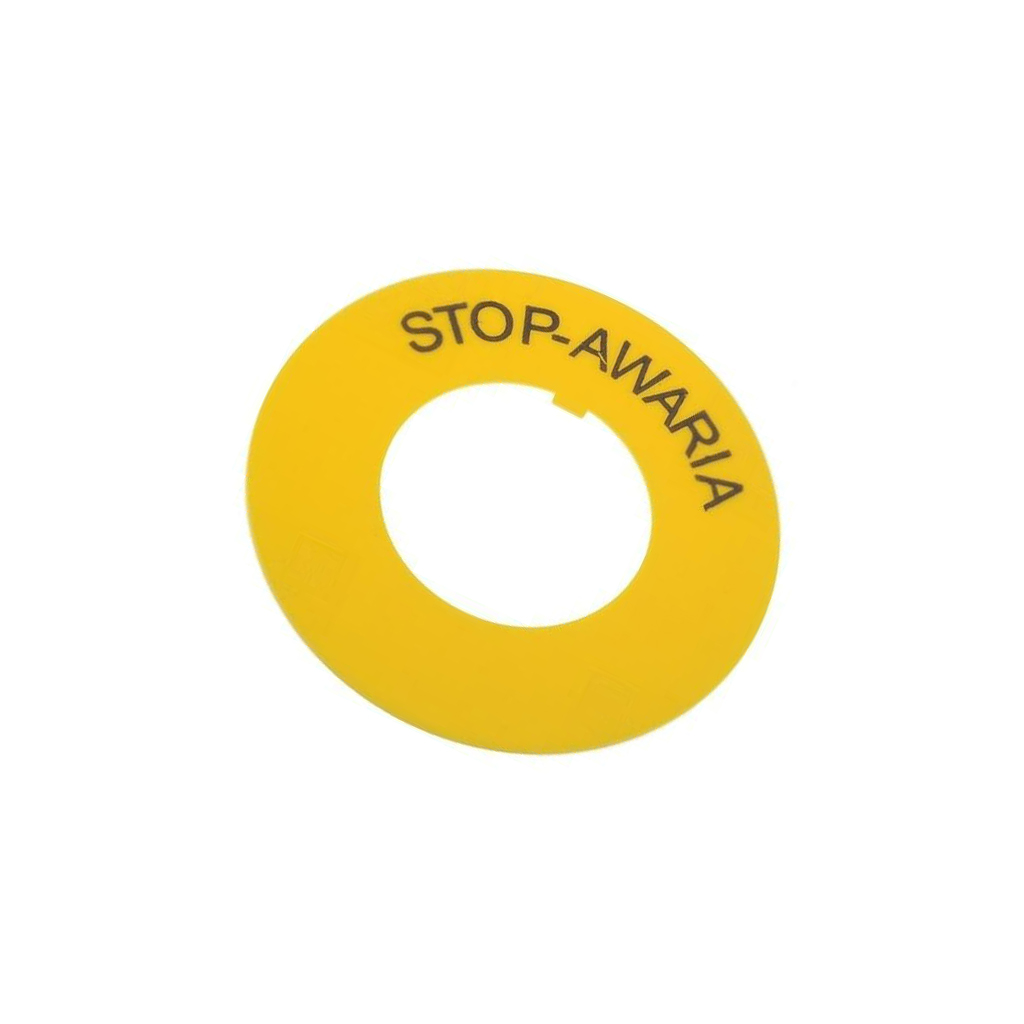 PROMET Warning plate; 22mm; Ømount.hole: