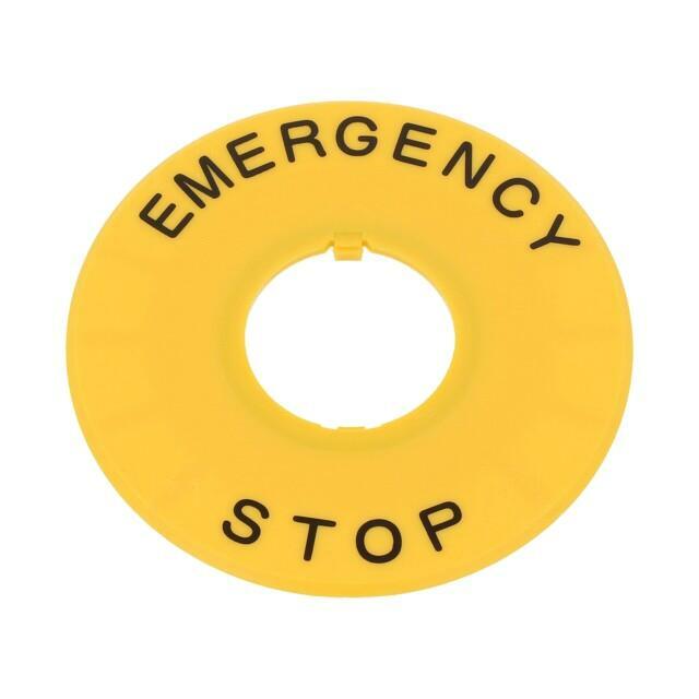 IDEC Warning plate; 22mm; Ømount.hole: