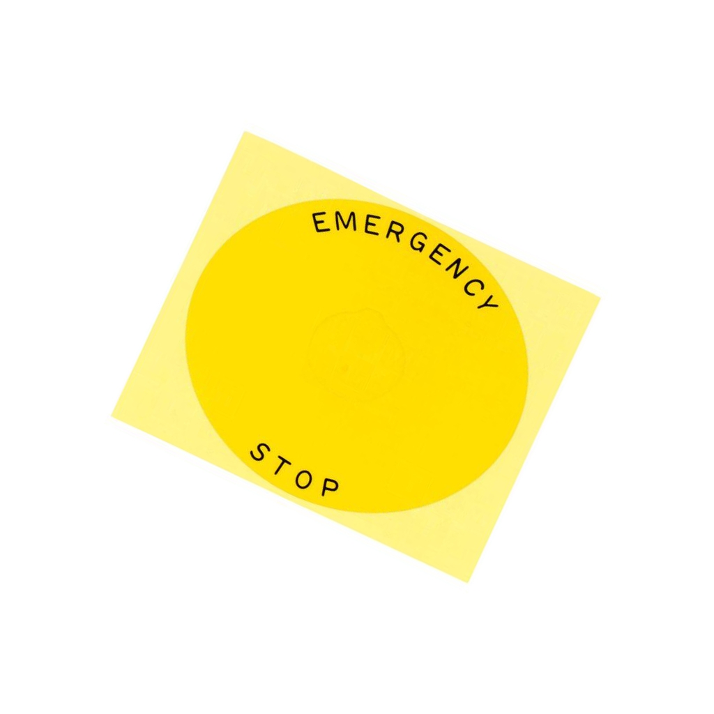 IDEC Warning plate; 22mm; Ømount.hole: