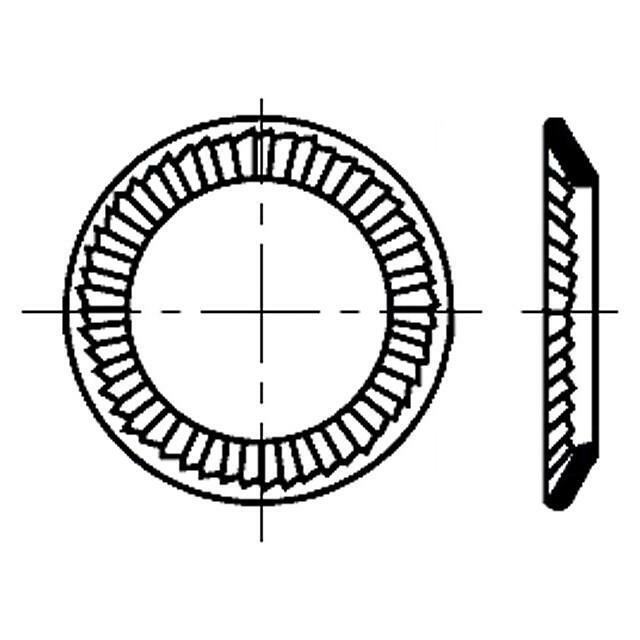 BOSSARD Washer; conical; h=1.2mm; M5