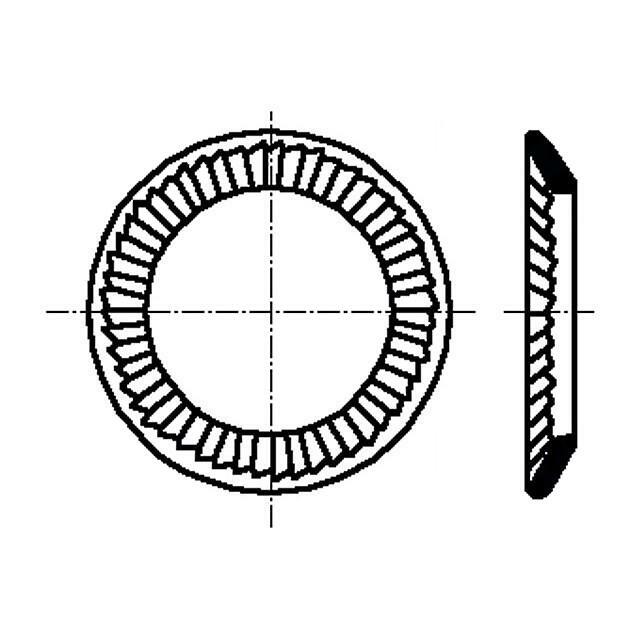 BOSSARD Washer; conical; h=1.2mm; M6