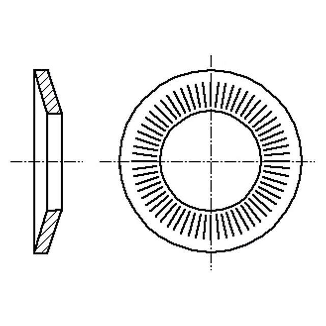 BOSSARD Washer; conical; h=2.1mm; M6