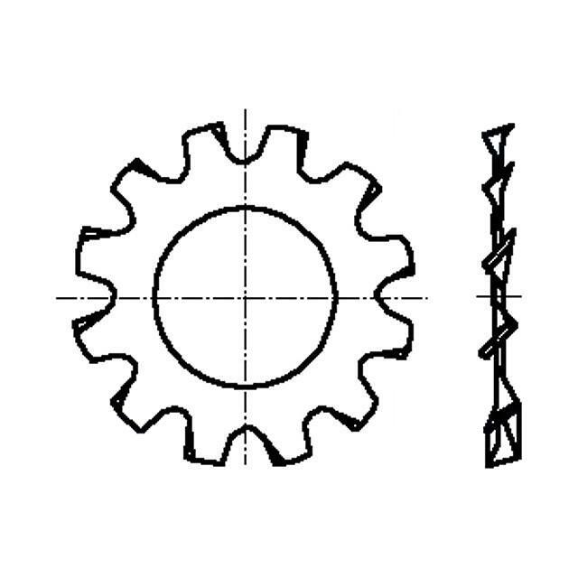 BOSSARD Washer; externally serrated; h=0.7mm
