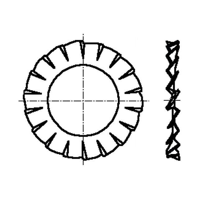 BOSSARD Washer; externally serrated; h=0.8mm