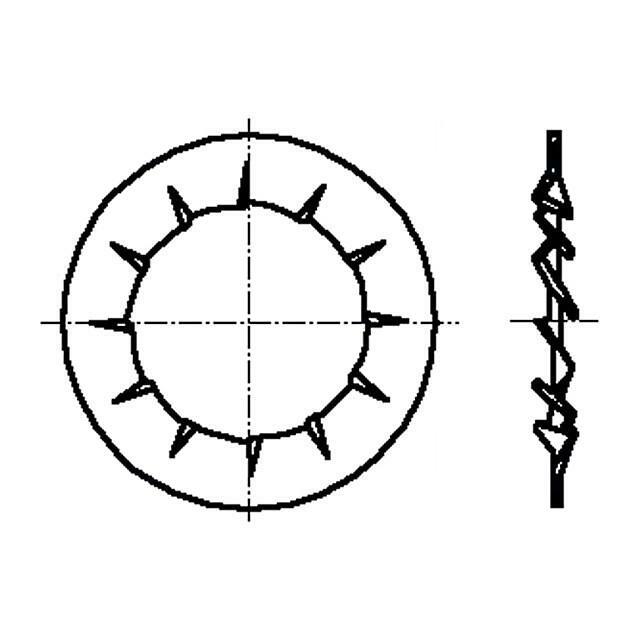 BOSSARD Washer; internally serrated; h=0.5mm