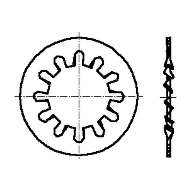 BOSSARD Washer; internally serrated; h=1mm; M12
