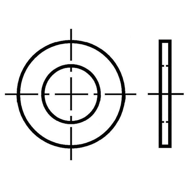 BOSSARD Washer; round; h=0.5mm; M2