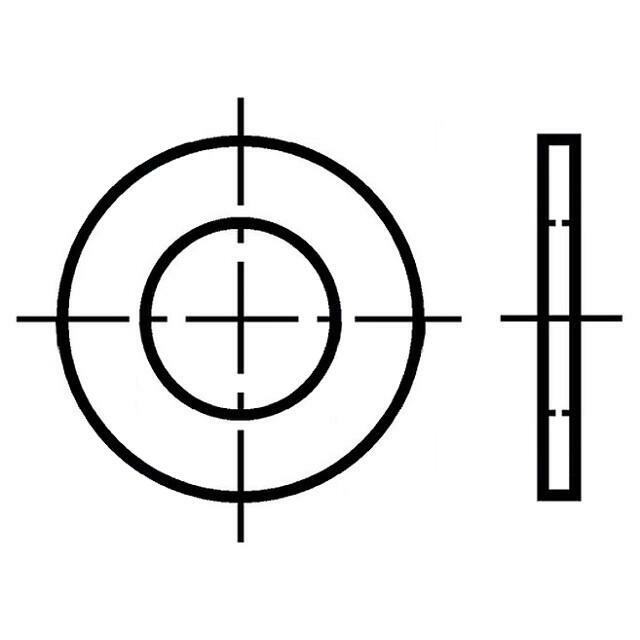 BOSSARD Washer; round; h=0.5mm; M2