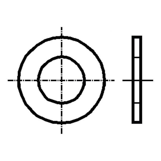 BOSSARD Washer; round; h=0.5mm; M3