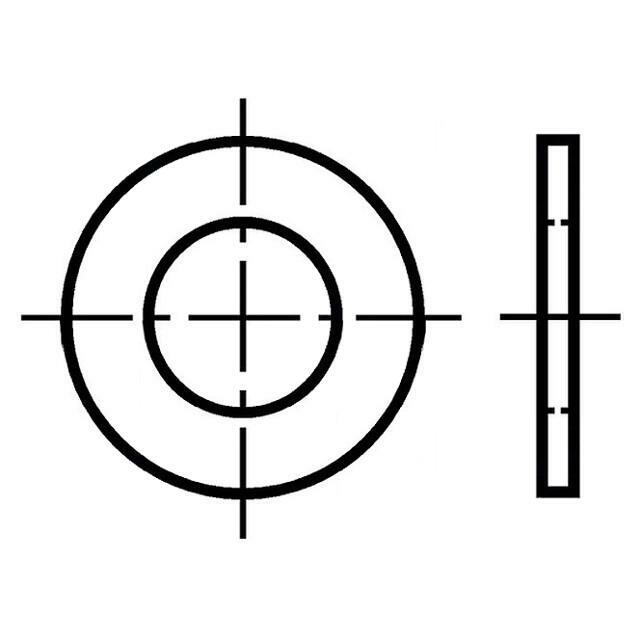 BOSSARD Washer; round; h=0.5mm; M4