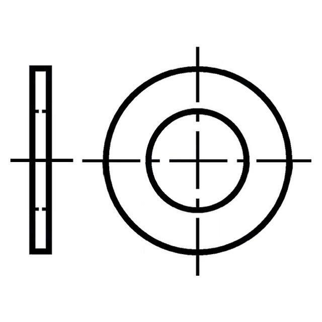BOSSARD Washer; round; h=0.8mm; M4