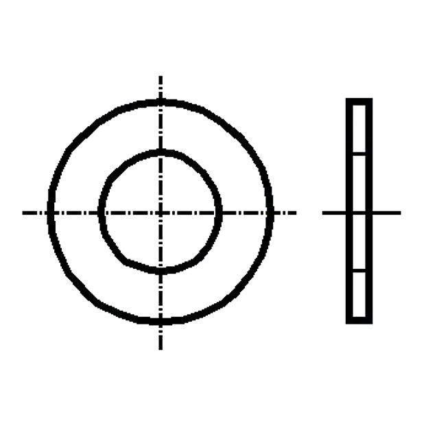 BOSSARD Washer; round; h=0.8mm; M5