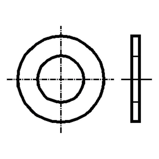 BOSSARD Washer; round; h=2mm; M10; D=20mm