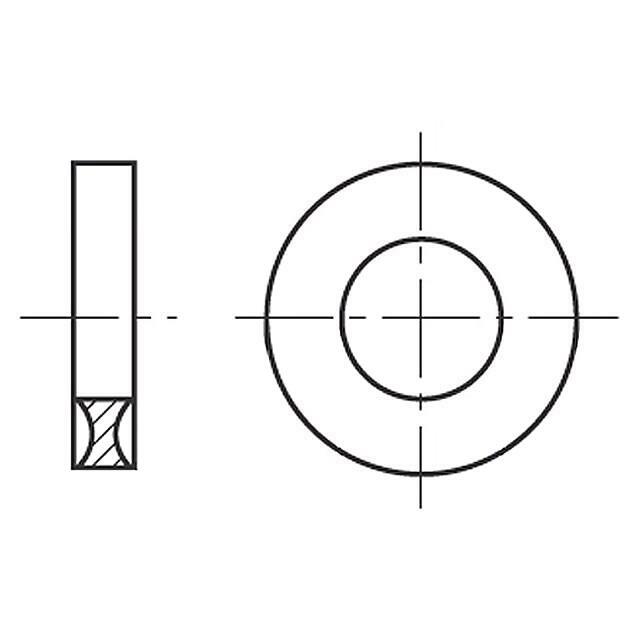 BOSSARD Washer; round; h=3.5mm; M6