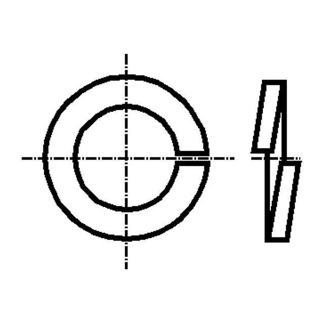 BOSSARD Washer; spring; h=2mm; M8; D=14