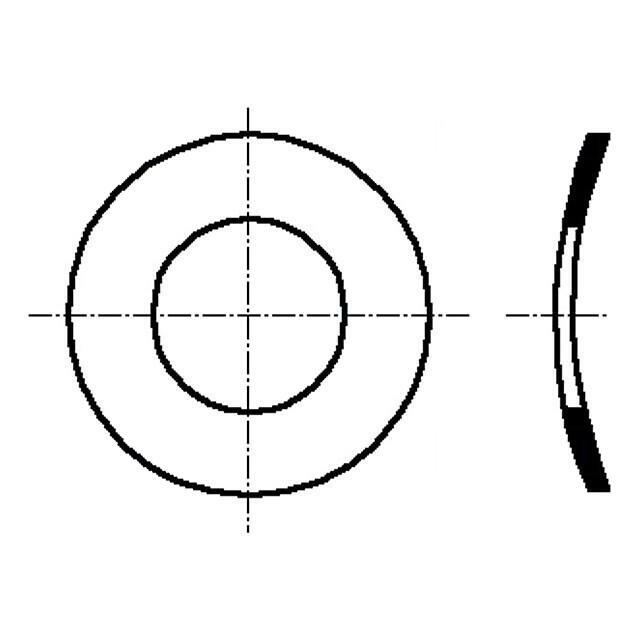BOSSARD Washer; spring,split; h=0.9mm