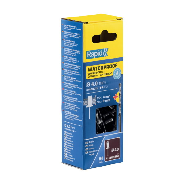 RAPID Ūdensnecaurlaidīgas kniedes 4*12mm,50gab |