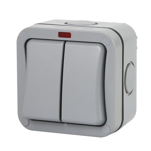 HISMART Weatherproof Switch, 2 Gang, IP66