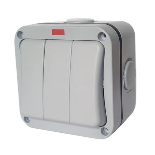 HISMART Weatherproof Switch, 3 Gang, IP66