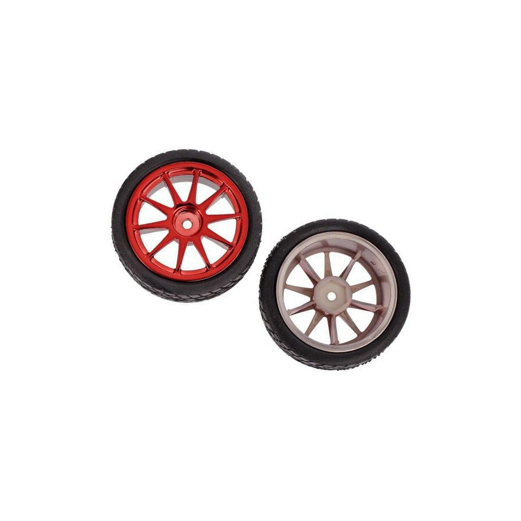 DFROBOT Wheel; red; Shaft: smooth; screw