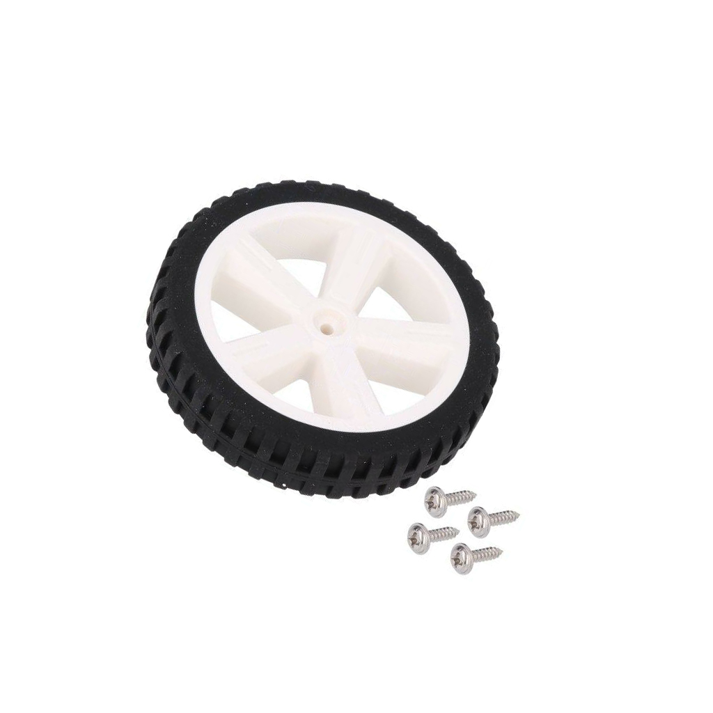 DFROBOT Wheel; white,black; Shaft: two