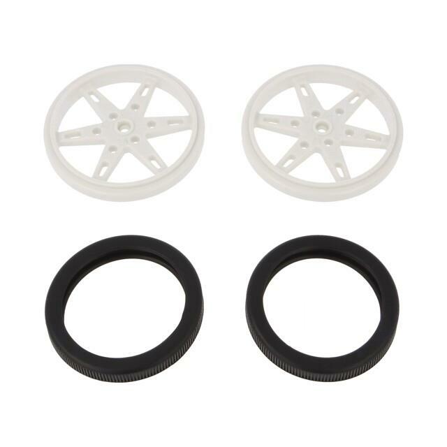 Wheel; white; Shaft: knurled; push-in,screw