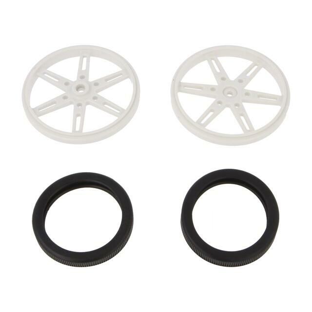 Wheel; white; Shaft: knurled; push-in,screw